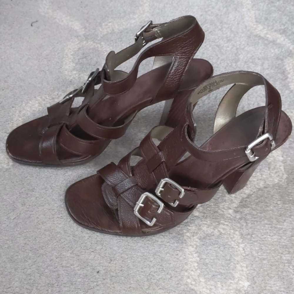 Nine West leather heeled gladiator sandals